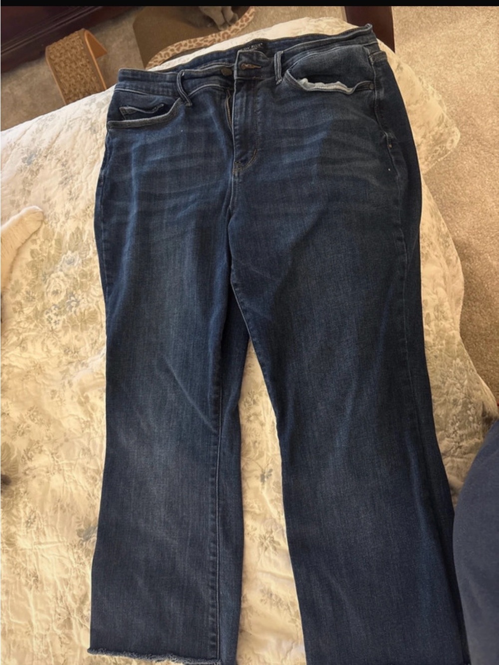 Dark Wash Boot Cut Jeans - Blue